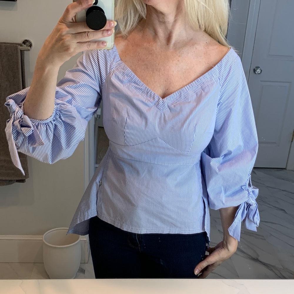 Blue Striped Women's Top